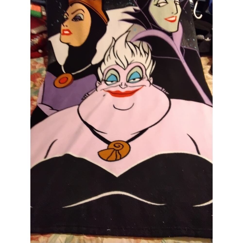 Disney Villains Beach Pool Towel Ursula Evil Queen Maleficent